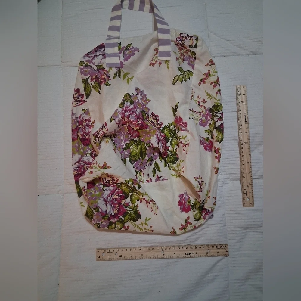Matilda Jane Floral Tote Bag - Purple and Cream